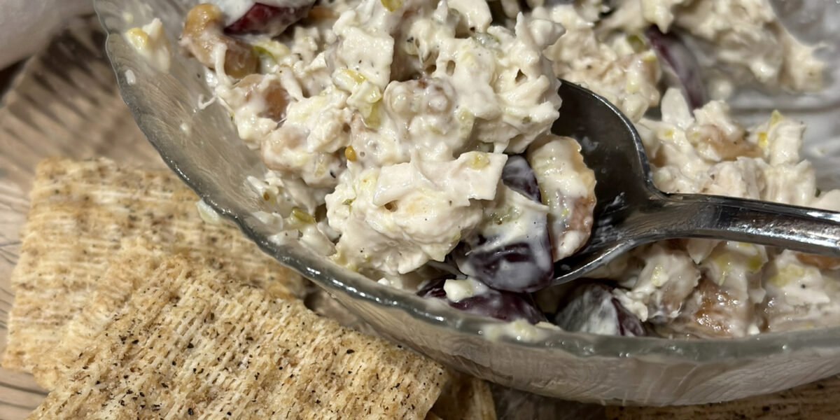 Best chicken salad, viral chicken salad, chicken salad with fruit and nuts