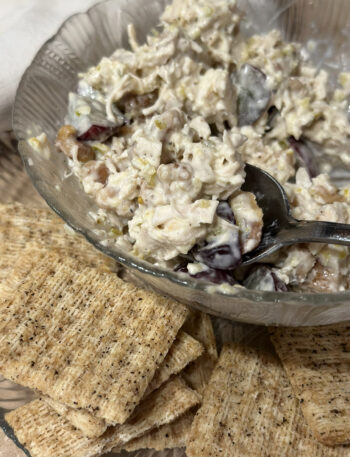 Best chicken salad, viral chicken salad, chicken salad with fruit and nuts